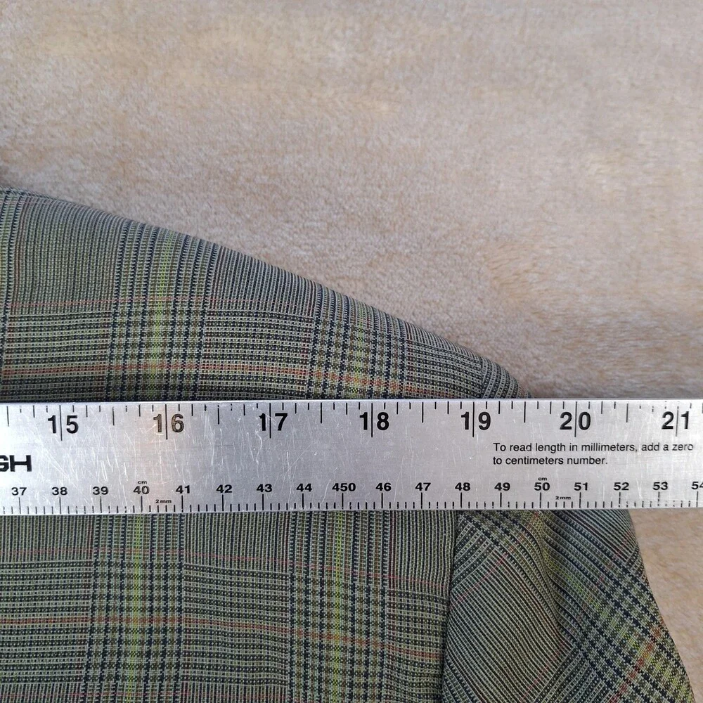 Valentino Uomo Blazer Mens 52R Green Plaid Virgin Wool Sport Coat Made Italy